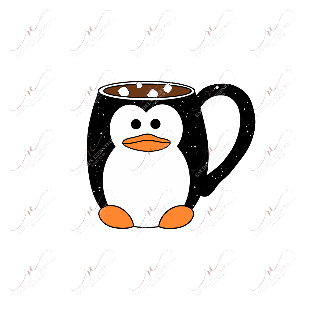 Penguin Mug - Htv Transfer