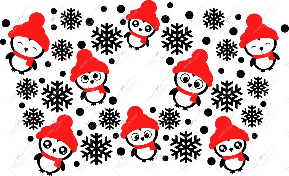 Penguins And Snowflakes - Cold Cup Wrap Cold