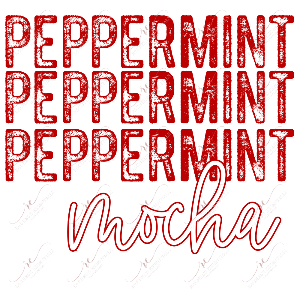 Peppermint Mocha - Ready To Press Sublimation Transfer Print Sublimation