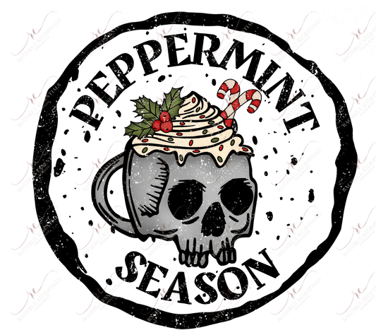 Peppermint Season Drink - Ready To Press Sublimation Transfer Print Sublimation