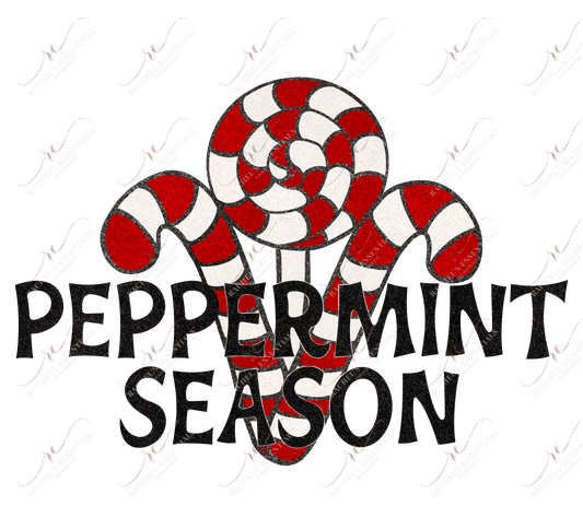 Peppermint Season - Ready To Press Sublimation Transfer Print Sublimation