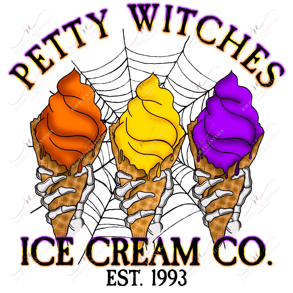 Petty Witches Ice Cream - Ready To Press Sublimation Transfer Print Sublimation