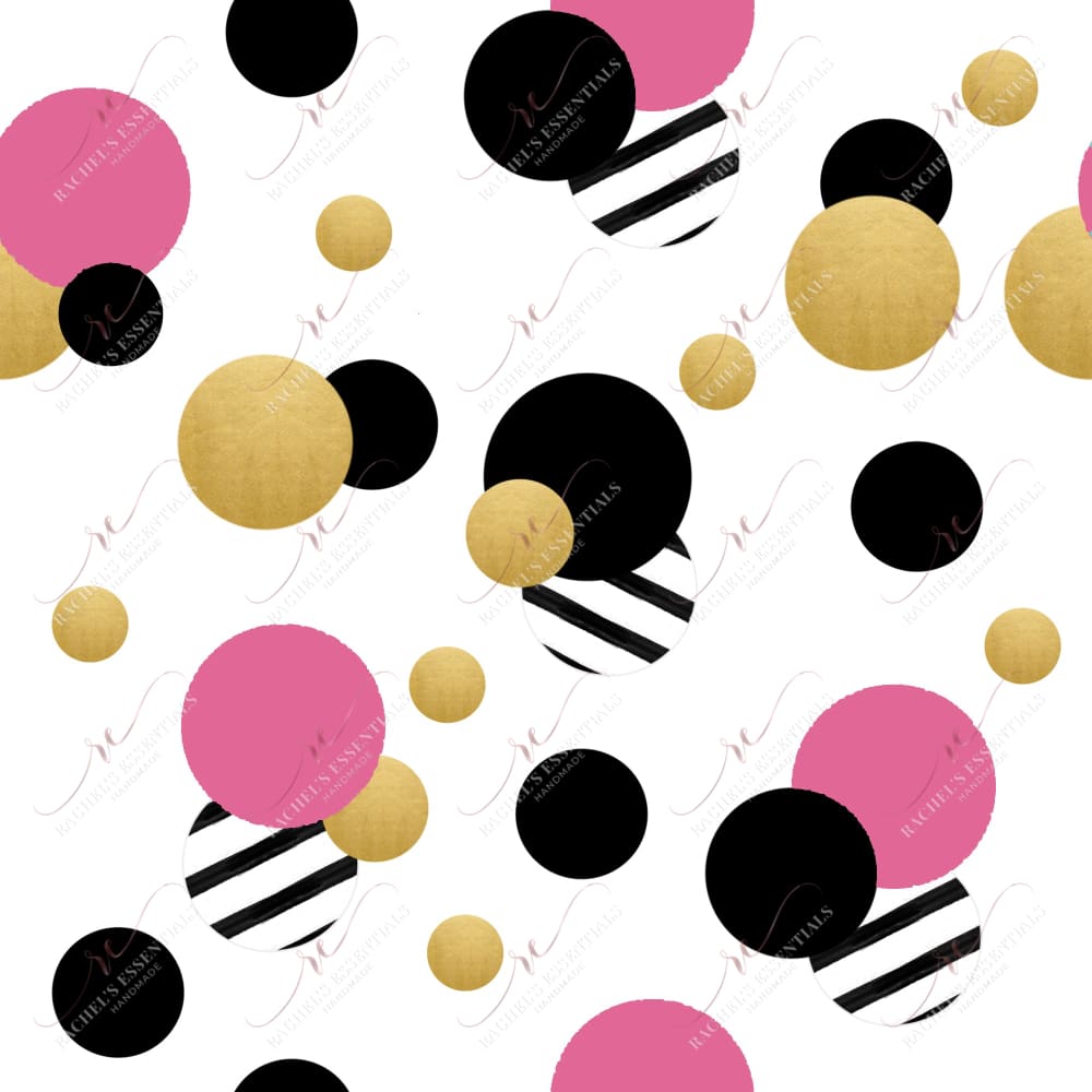 Pink Black Gold Dots - Vinyl Wrap