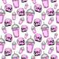 Pink Skull Drink - Vinyl Wrap Vinyl