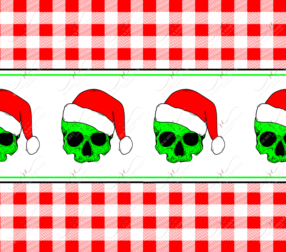 Plaid Christmas Skulls - Vinyl Wrap Vinyl