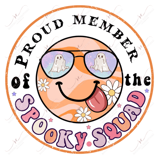 Proud Member Of The Spooky Squad - Clear Cast Decal