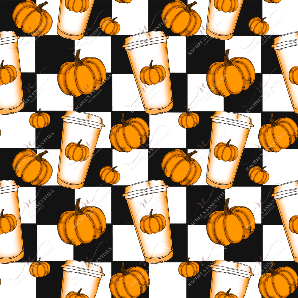 Pumpkin Drinks - Ready To Press Sublimation Transfer Print Sublimation