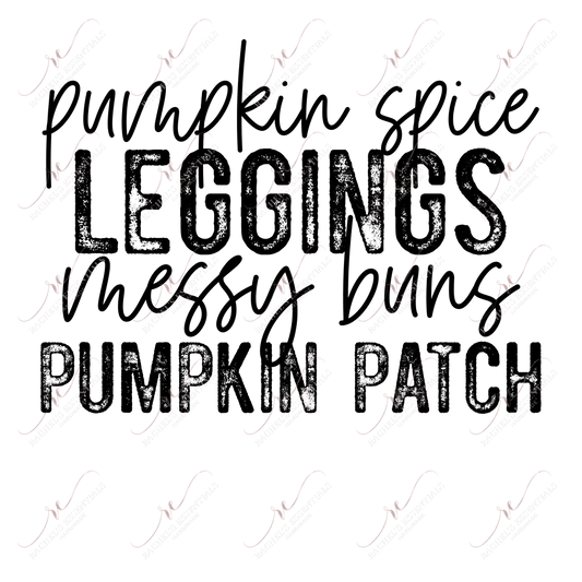 Pumpkin Spice Leggings - Ready To Press Sublimation Transfer Print Sublimation