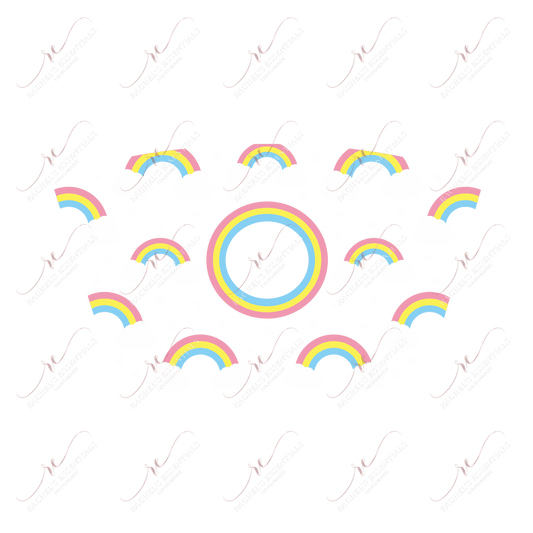 Rainbows (With White Clouds) - Cold Cup Wrap