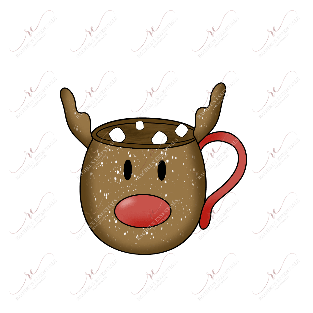 Reindeer Mug - Clear Cast Decal