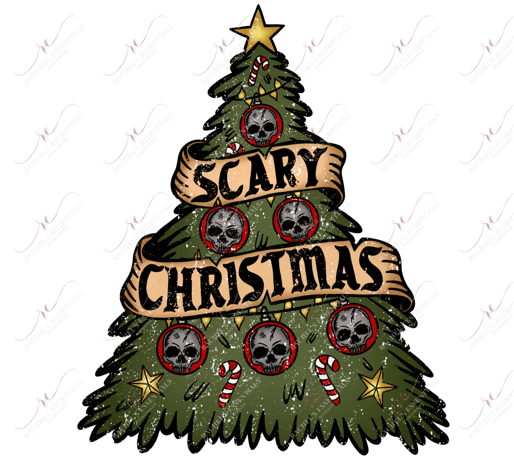 Scary Chrismtas - Clear Cast Decal