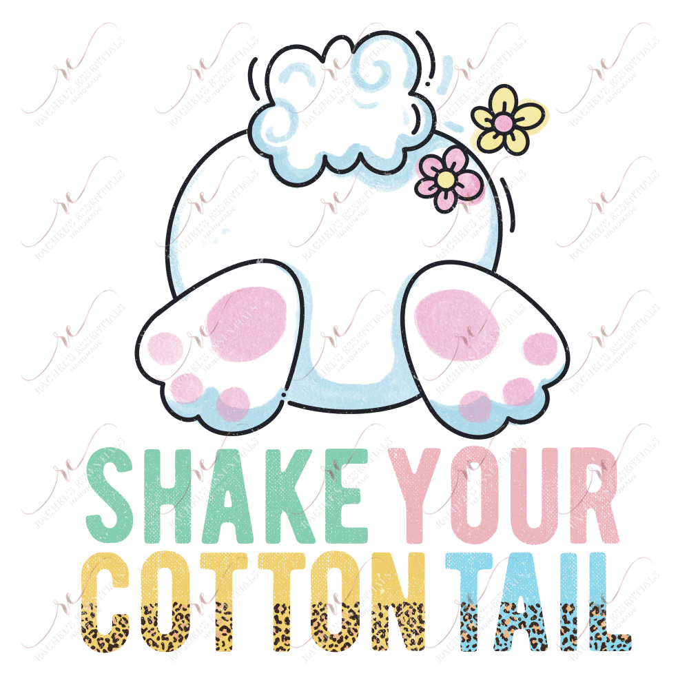 Shake You Cotton Tail - Ready To Press Sublimation Transfer Print Sublimation