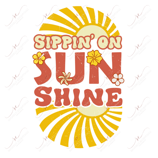 Sippin On Sunshine - Clear Cast Decal