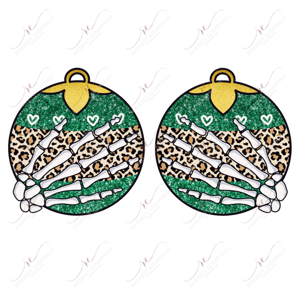 Skeleton Hand Ornaments - Ready To Press Sublimation Transfer Print Sublimation