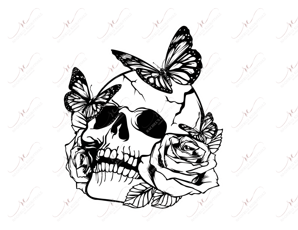 Skull - Clear Cast Decal