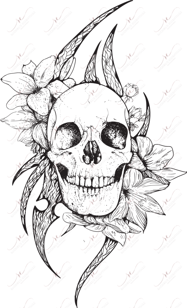 Skull - Clear Cast Decal