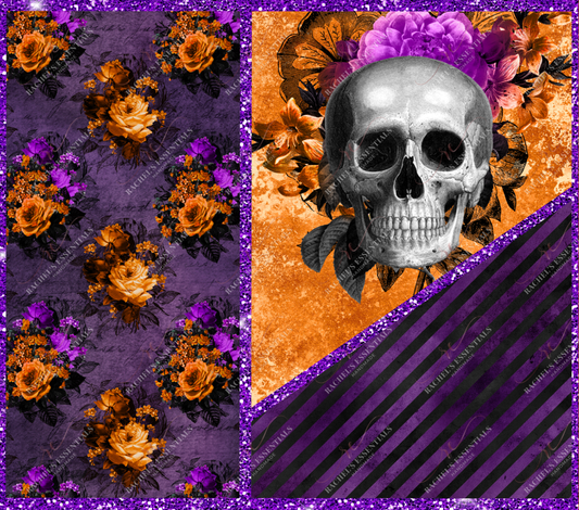 Skulls And Flowers - Ready To Press Sublimation Transfer Print Sublimation