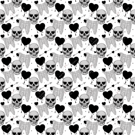 Skully Love - Ready To Press Sublimation Transfer Print Sublimation