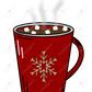Snowflake Hot Cocoa Coffee Cup - Ready To Press Sublimation Transfer Print Sublimation