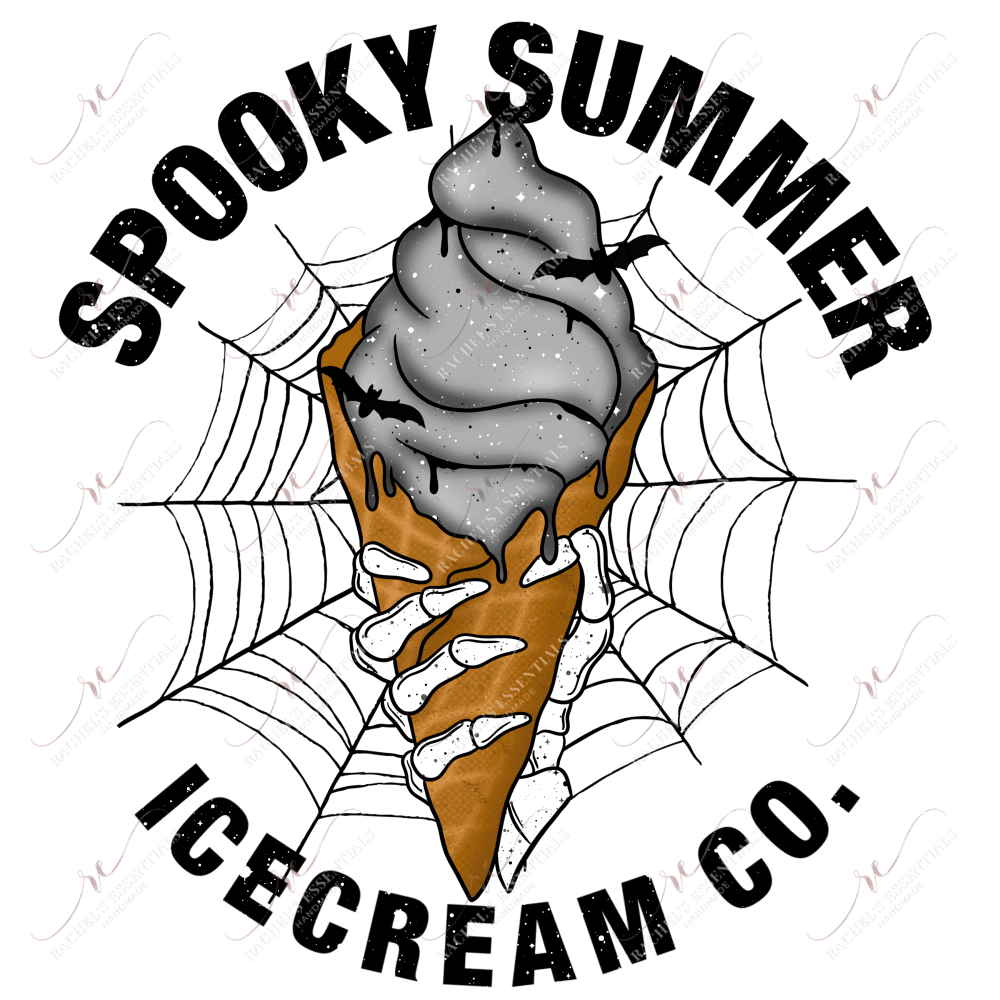 Spooky Summer Ice Cream Co.- Clear Cast Decal