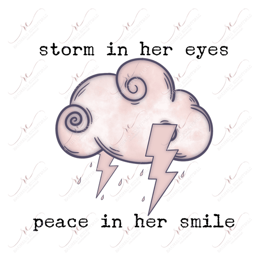 Storm In Her Eyes - Ready To Press Sublimation Transfer Print Sublimation