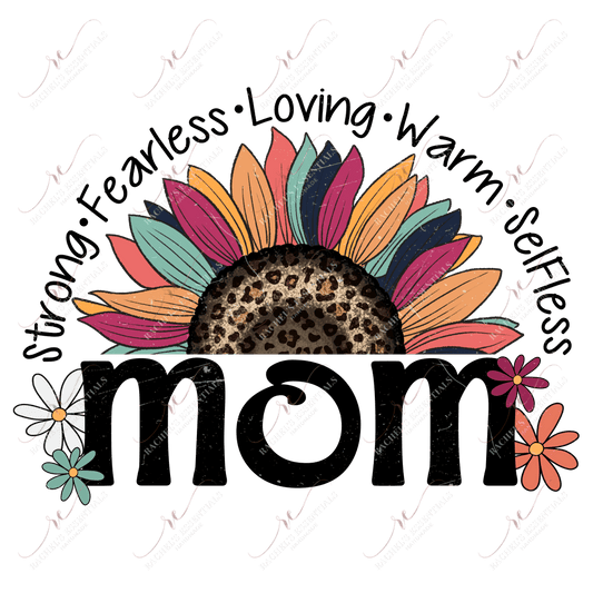 Strong Fearless Mom - Clear Cast Decal