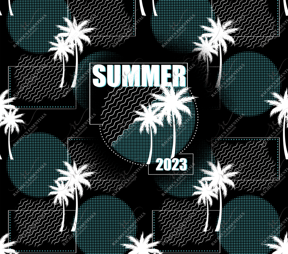 Summer 2023 (Black & Teal) - Ready To Press Sublimation Transfer Print Sublimation