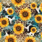 Sunflower Cowhide Leopard - Ready To Press Sublimation Transfer Print Sublimation