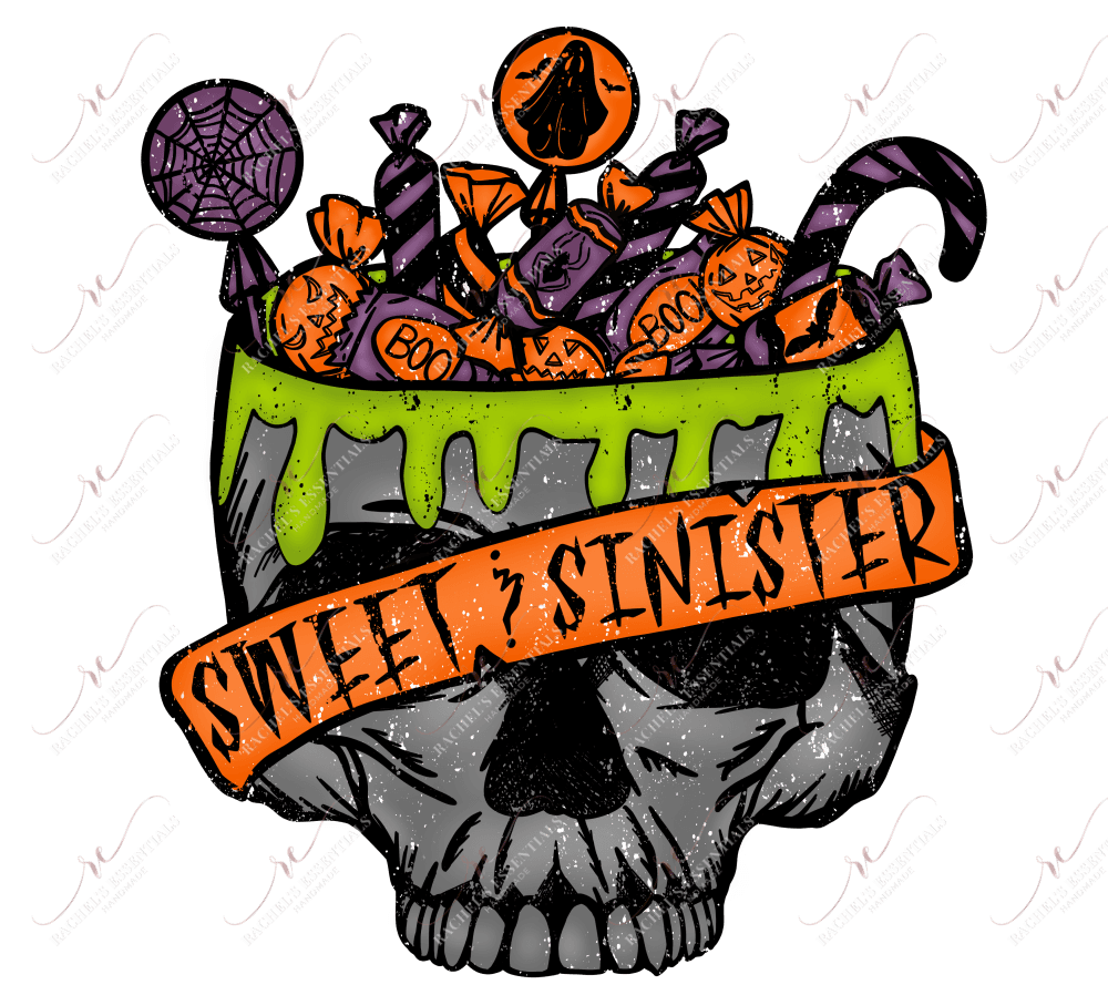 Sweet And Sinister Distressed - Ready To Press Sublimation Transfer Print Sublimation