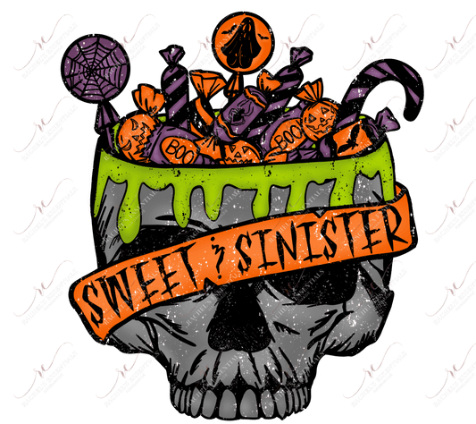 Sweet And Sinister Distressed - Ready To Press Sublimation Transfer Print Sublimation