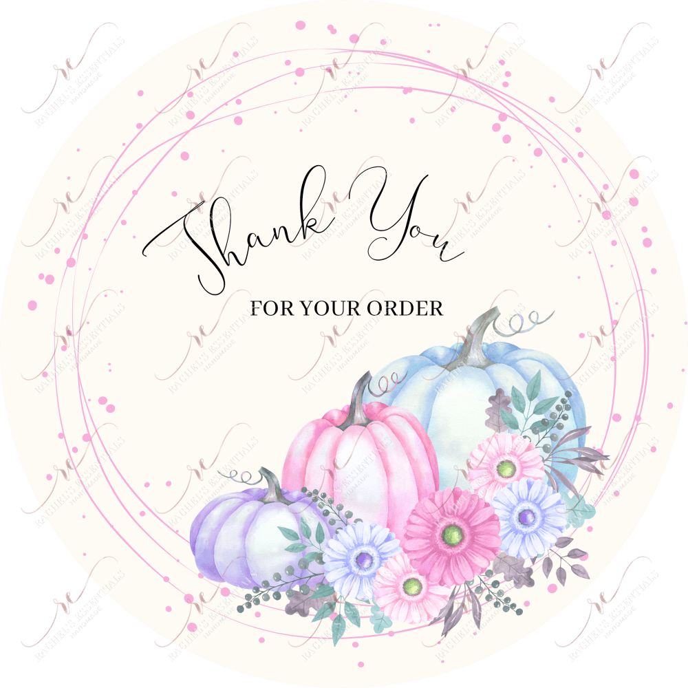 Thank You For Your Order Pumpkins - Business Sticker Set