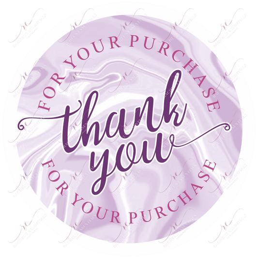 Thank You For Your Purchase Purple - Business Sticker Set