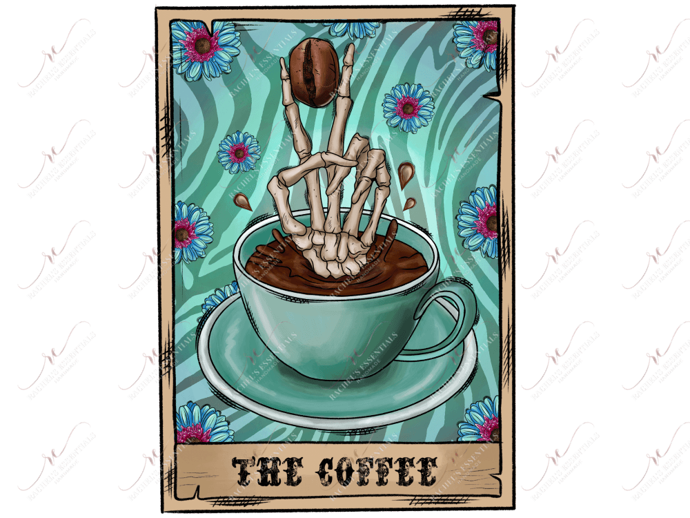 The Coffee Tarot - Ready To Press Sublimation Transfer Print Sublimation