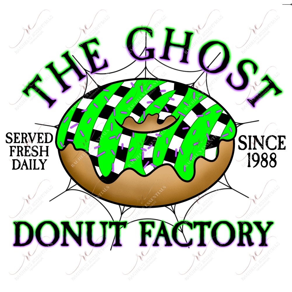 The Ghost Donut Factory - Ready To Press Sublimation Transfer Print Sublimation