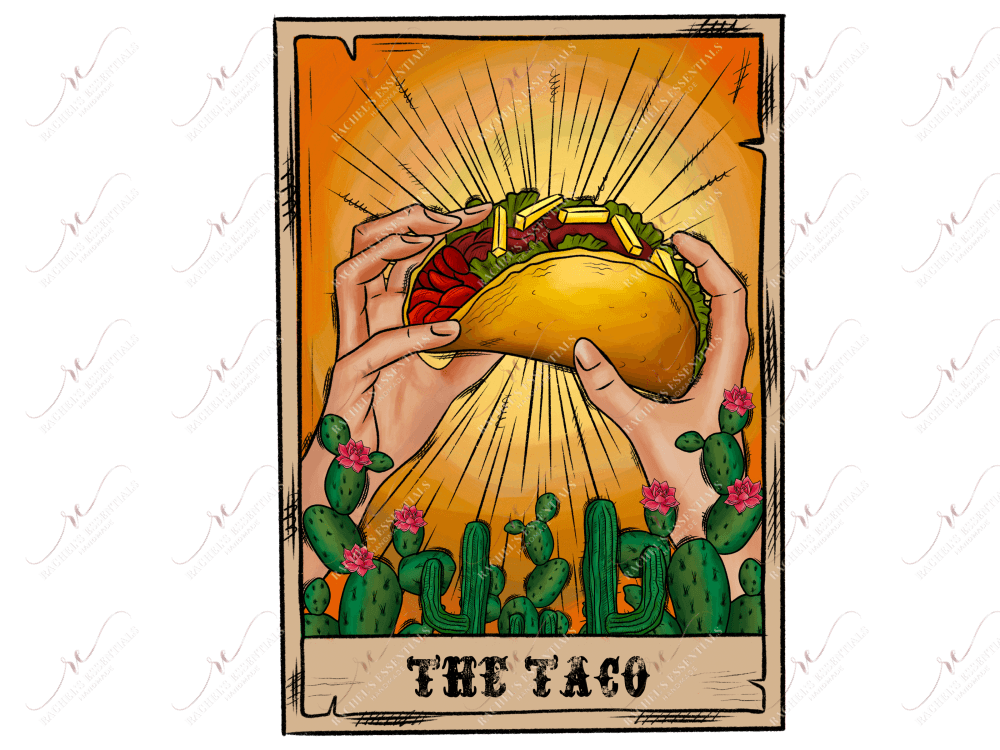 The Taco Tarot - Ready To Press Sublimation Transfer Print Sublimation