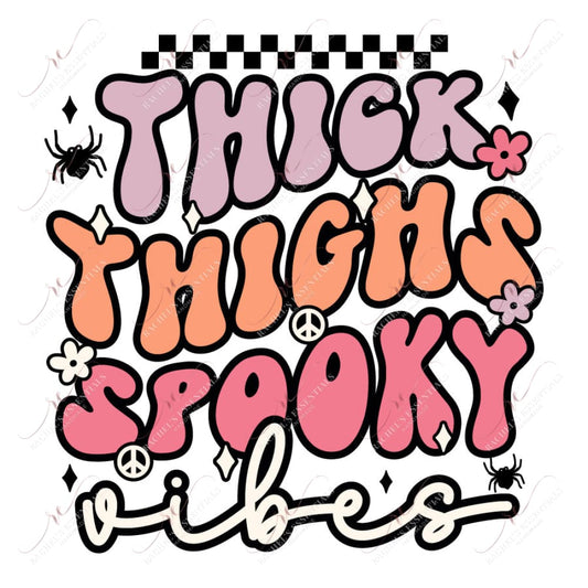 Thick Thighs Spooky Vibes - Clear Cast Decal