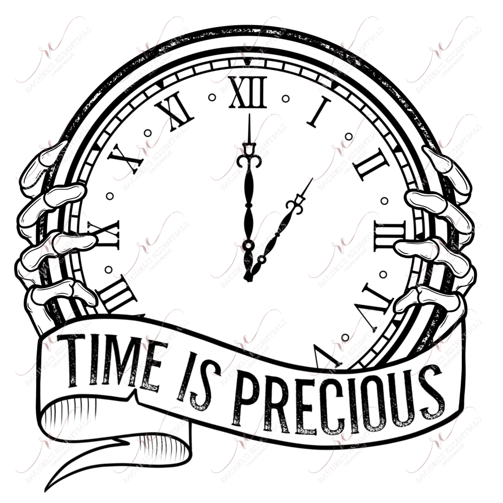 Time Is Precious - Clear Cast Decal