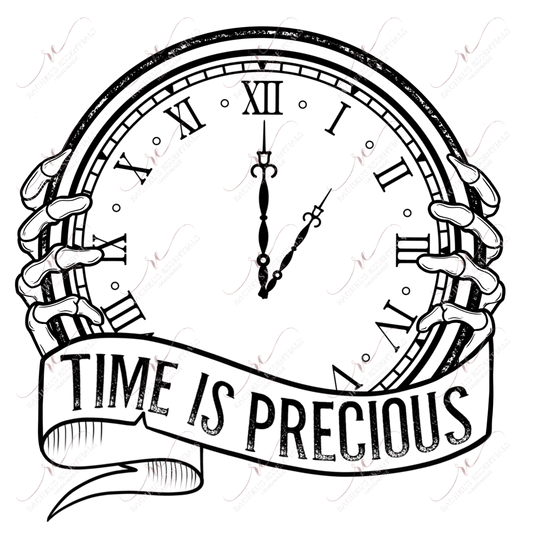Time Is Precious - Clear Cast Decal