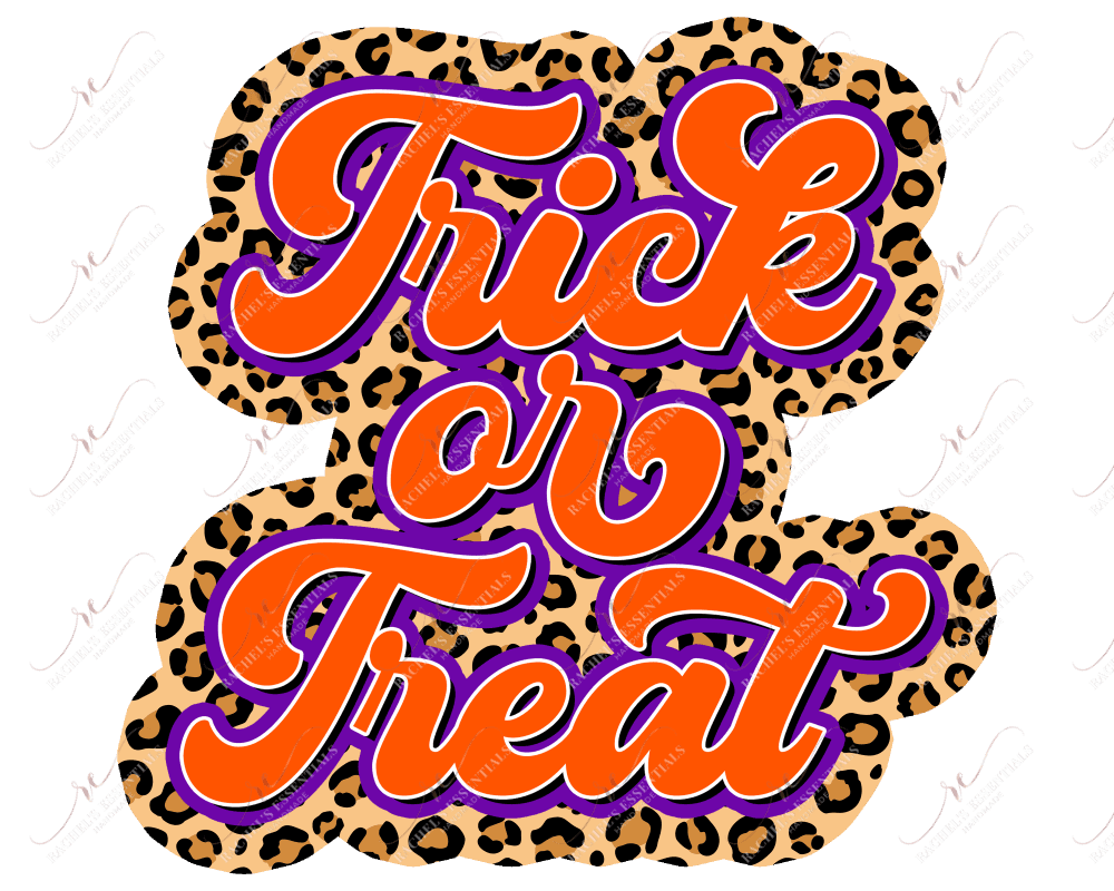 Trick Of Treat Leopard - Ready To Press Sublimation Transfer Print Sublimation