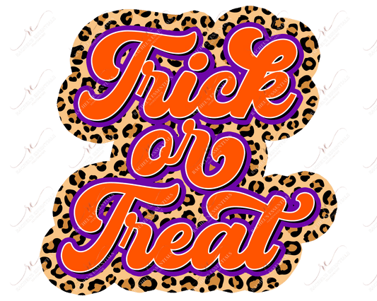 Trick Of Treat Leopard - Ready To Press Sublimation Transfer Print Sublimation