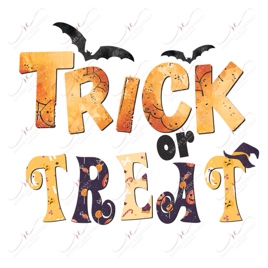 Sublimation 1.99 Trick or Treat - ready to press sublimation transfer print freeshipping - Rachel's Essentials