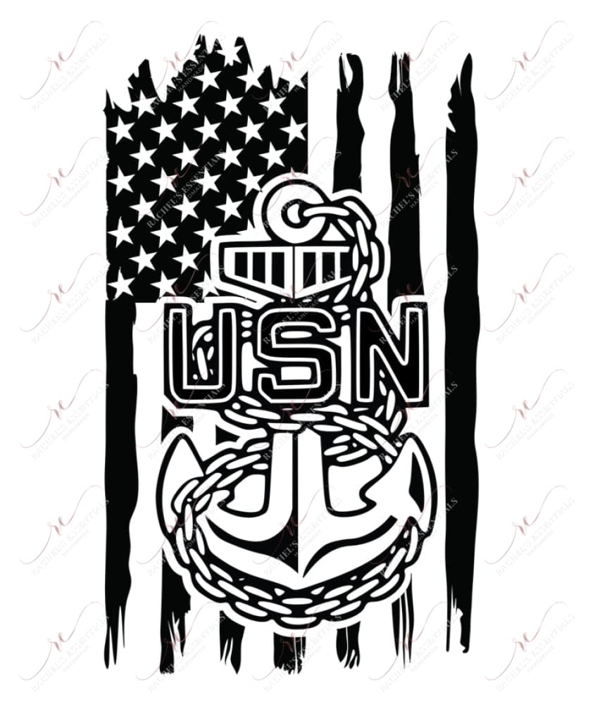 Usn Flag - Ready To Press Sublimation Transfer Print Sublimation