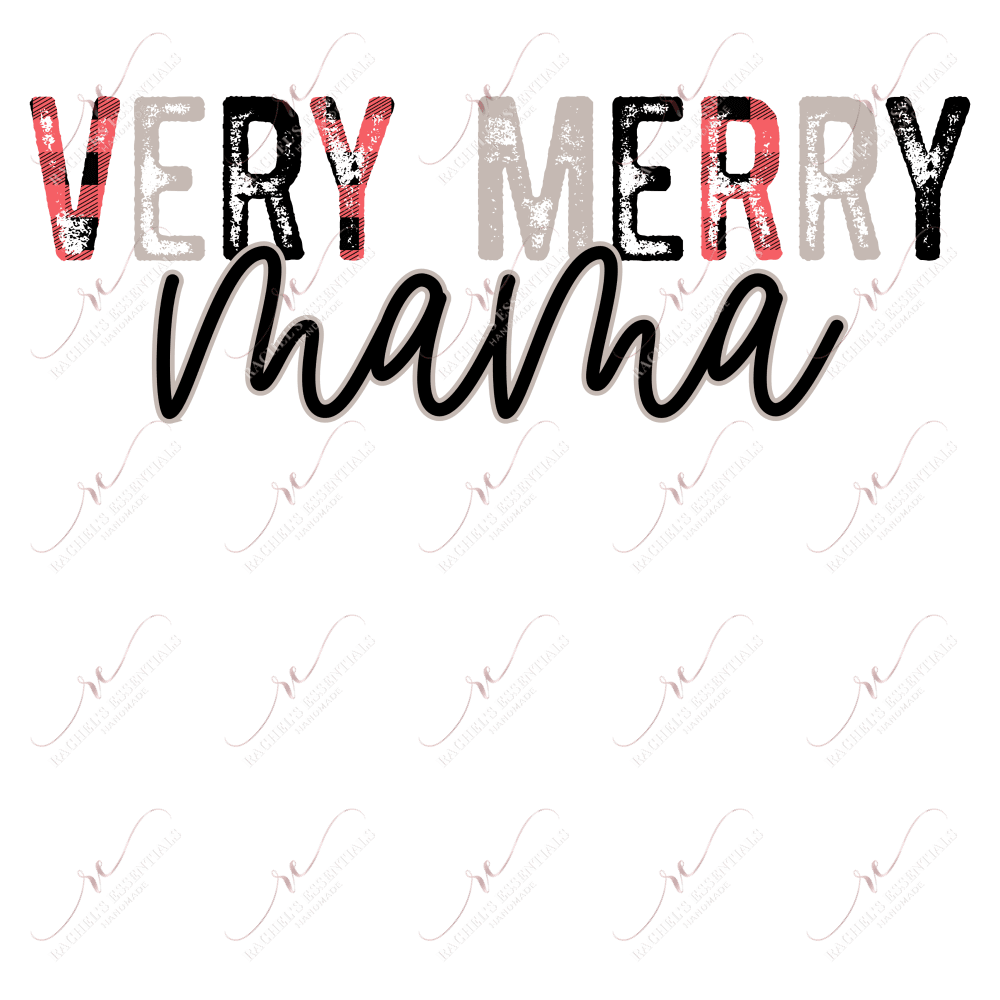 Very Merry Mama - Clear Cast Decal