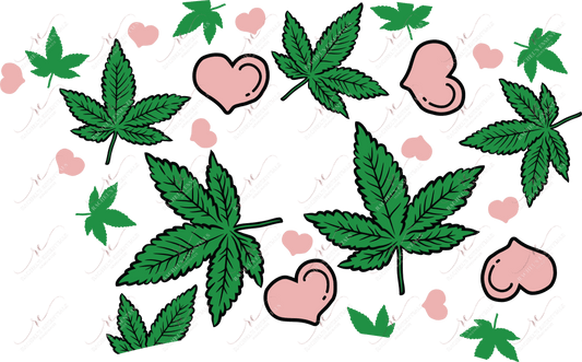 Weed And Hearts - Cold Cup Wrap
