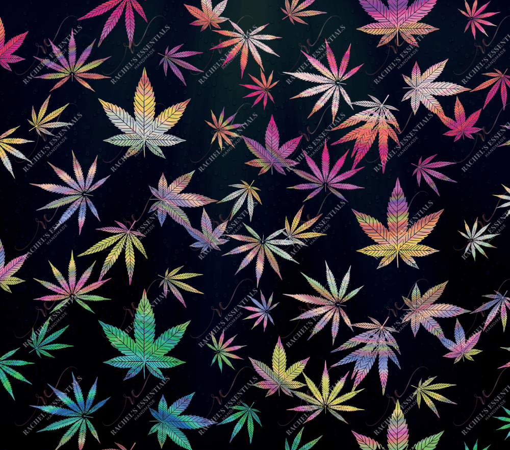 Weed Leaf Repeat Wrap - Ready To Press Sublimation Transfer Print Sublimation