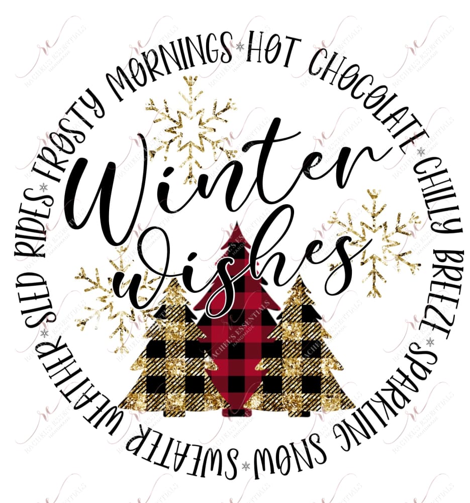 Winter Wishes - Ready To Press Sublimation Transfer Print Sublimation