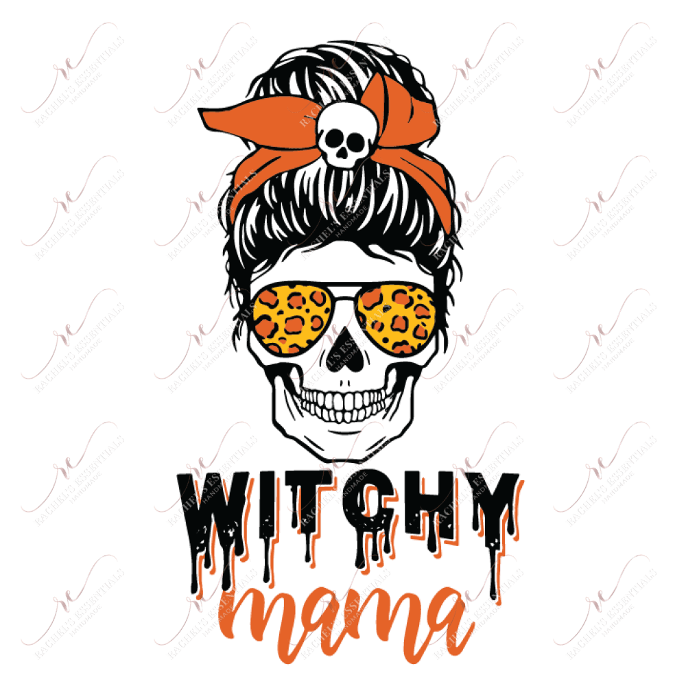 Witchy Mama Messy Bun - Ready To Press Sublimation Transfer Print Sublimation