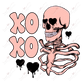 Xoxo Pink Skeleton - Ready To Press Sublimation Transfer Print Sublimation